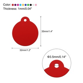 QUARKZMAN Round Laser Engraving Blanks Labels Stamping Blank Labels Dog ID Badge 10 Colours Craft Metal Labels for Animal Pendant Decoration Craft Labels Pack of 30