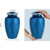 THE ASCENT MEMORIAL Forest Blue Adult Cremation Urn for Human