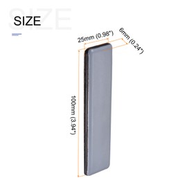 METALLIXITY PTFE Furniture Slider Gliders (100x25mm) 4Pcs, Rectangle Self-Adhesive Floor Protector Pads - for Furniture Carpets