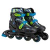 C SEVEN Adjustable Size Inline Roller Skates (Blue/Green, Kids 4-