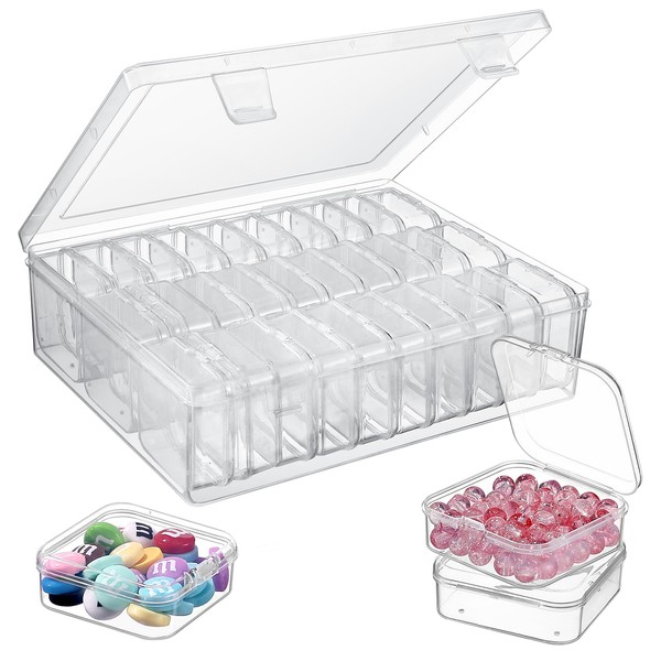 Tatxmalv Transparent Storage Boxes, 30-Piece Mini Sorting Boxes, Made of