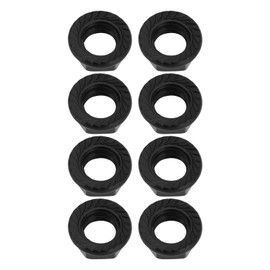Create idea 8pcs Crank Arm Bottom Bracket Nut Crank Axle Steel Nut Hole Diameter 10mm Height 12mm Bottom Diameter 14mm for Fixing Chain Wheel Crank Group Bike Black