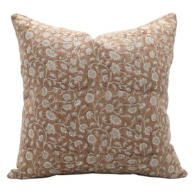 Fabritual - Funda de cojín de lino grueso con estampado floral de 16 x 16 pulgadas, funda de cojín para sofá, decoración de otoño, granja, al aire última intervensión, sala de estar, decoración