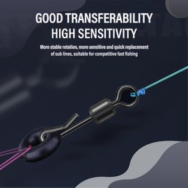 EORPAVU Fishing Swivels 35pcs Fishing Swivels Fishing Clips Carp Fishing Clips Snap Fishing Swivels Q Type Quick Change Swivels Fishing Swivels Quick Change Swivels