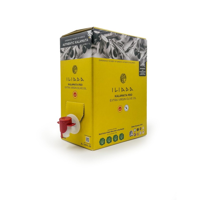 Iliada Kalamata PDO Extra Virgin Olive Oil Bag in a