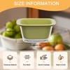 Kitchen Strainer Bowl Fruit Vegetable Washing Basket, 2-in-1 Small Plastic
