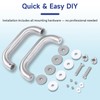 Lidajida 6'' C-Shaped Glass Shower Door Handle Back to Back