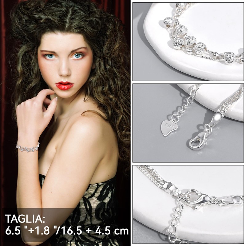 CheersLife Friendship Bracelets Women's Bracelet 925 Silver Best Friend Bracelet