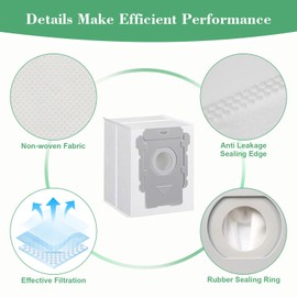 Vacuum Bags for iRobot Roomba Q052, j7, j7+,j8, j8+,j9, j9+, i7, i7+, i8, i8+, i3, i3+, i4, i4+, i5, i5+ i6, i6+, s9, s9+, s9Plus - All I, J and S Series Automatic Disposable Bags (6)