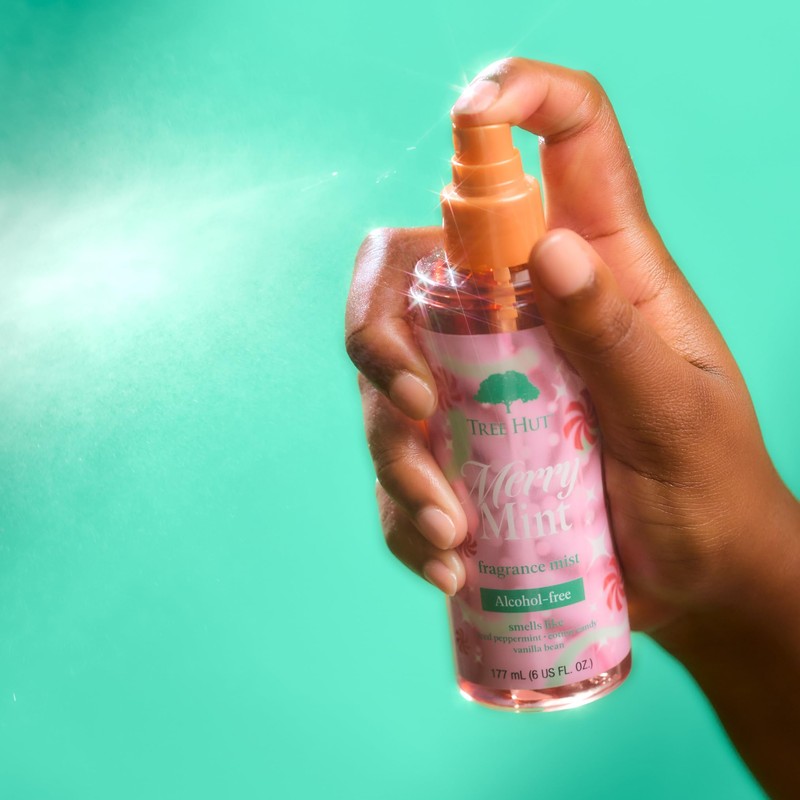 Tree Hut Mini Merry Mint Fragrance Mist, Refreshing Body Spray,