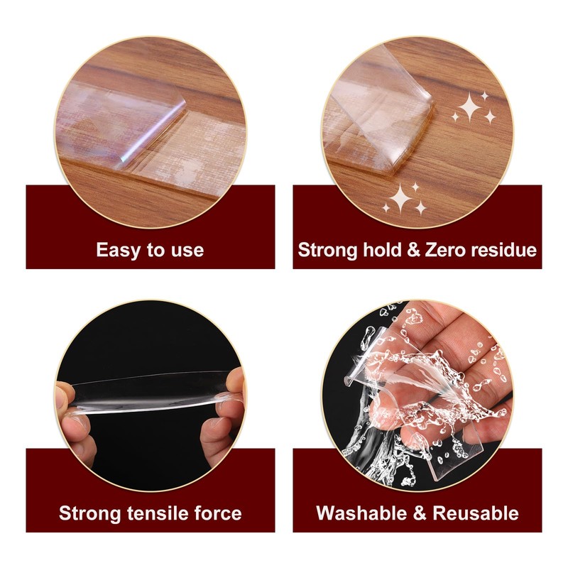 HARFINGTON Double Sided Nano Tape 10FT x 0.4" x 0.08"
