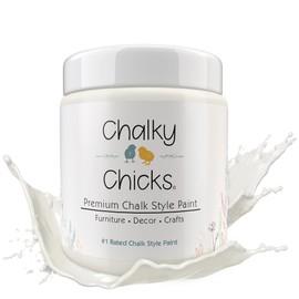Chalky Chicks 4 Fl Oz Matte Old Lace (Off White) Chalk Paint for Furniture Without Sanding - No Prep Furniture Paint No Sanding All in One for Crafts, Wood, Walls, Cabinet, Metal, Dresser, Farmhouse
