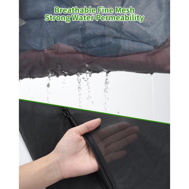OTraki Laundry Bags for Washing Machine Pack of 2 (Black,