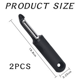 2 Pieces Fruit and Vegetable Peeler, Manual Peeler, Multifunctional Peeler, Washable Rust-Proof Peeler, Kitchen Gadget, Suitable for Potatoes, Carrots, Tomatoes, Etc.