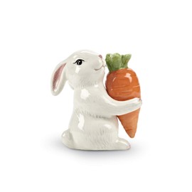 Abbott Collection Home Bunny and Carrot Salt and Pepper White