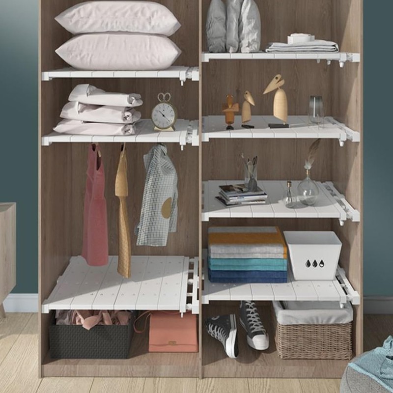Adjustable Shelves for Cupboard, Expandable Cupboard Shelf Tension Rod, Adjustable