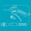 Hazet Air Blow Gun with Low-Noise Wide Flat Nozzle for