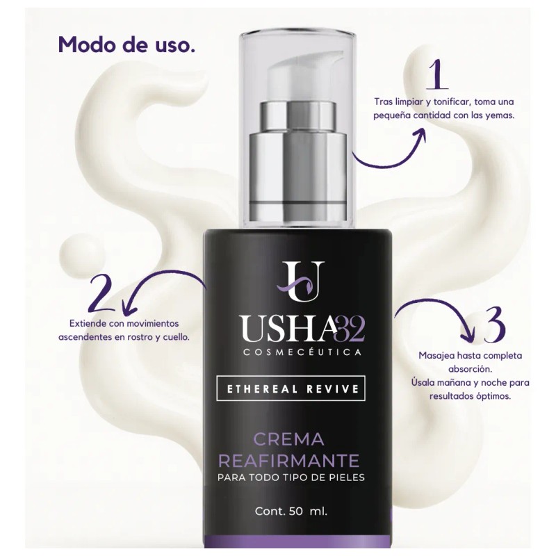 Crema Facial Anti-edad Reafirmante Con Escualeno Usha32