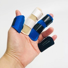 Finger Splint Support Sleeve Protector Finger Splint - Short Type/Blue 4ea