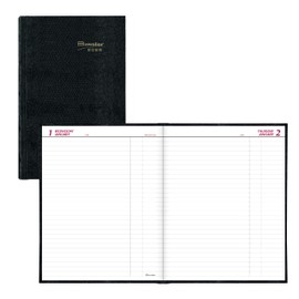 Brownline® 2025 Traditional Daily Planner, Untimed Journal, 12 Months, January to December, Perfect Binding, 10" x 7.875", Black (C550.BLK-25)