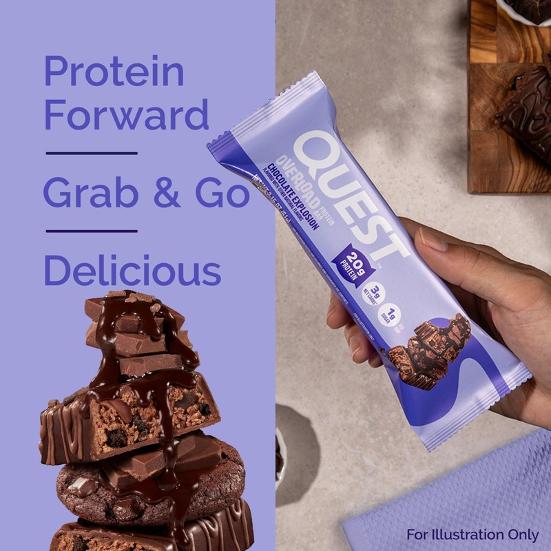 Quest Nutrition Quest Nutrition Overload Protein Bars, Chocolate Explosion, 20g