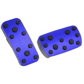 MACHSWON 2PCS Car Foot Pedal Pads Accelerator Gas Brake Clutch Pedal Cover Kit for Subaru Impreza GE GH GR GV Forester SG SH SJ Anti Slip Aluminum Alloy Pedal Pads Blue