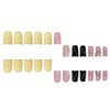 QQPPOLIU 3d short press on nails square fake nails with