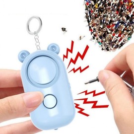 Portable Bear Design Personal Safety Alarm for Children & Women - Keychain Type Bear Alarm - Pink 5ea