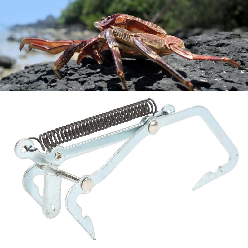 10pcs Stainless Steel Crab Grabber Rustproof Seafood Grabber with Spring