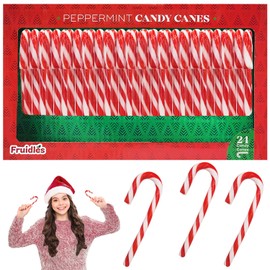 Fruidles Christmas Candy Canes Suckers, Peppermint Flavor, Individually Wrapped (24-Pack)