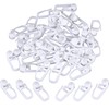 Rolling Curtain Clips White Plastic Curtain Hooks for Track Type