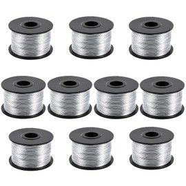 Steel Rebar Tie Wire Coil 10 Rolls, 1/32" 0.8 mm 360ft Rebar Tie Gun for Automatic Tying Gun Twister and Tying Tool