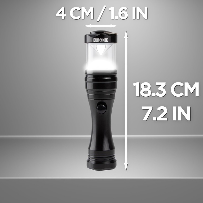 Duronic LED Torch RFL033AAA Portable Flashlight, Handheld Lantern, Lightweight Torch