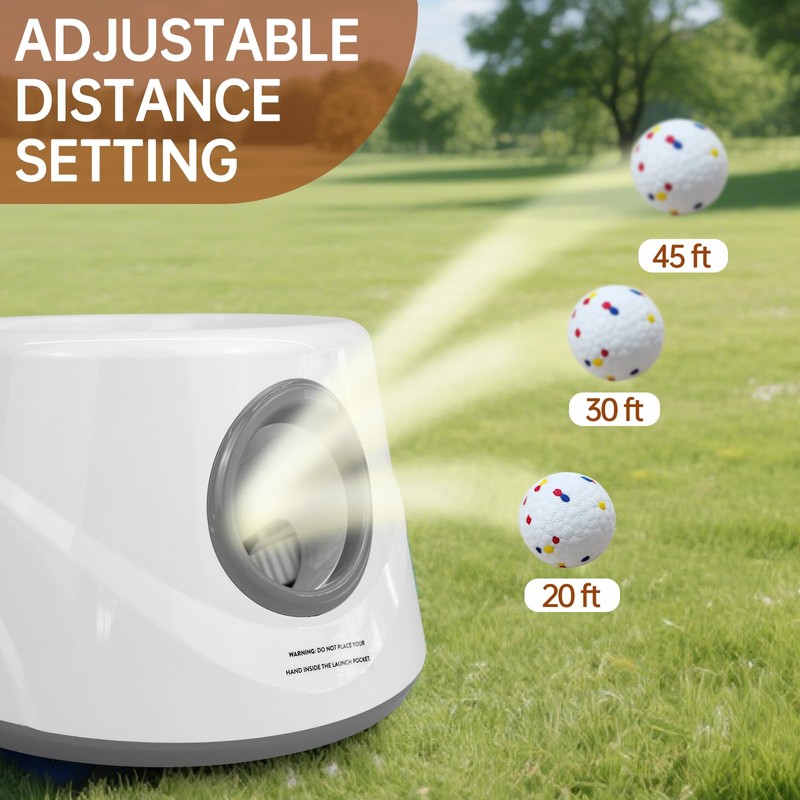 ZAPELL Automatic Ball Launcher for Dogs with 6 ETPU Balls,