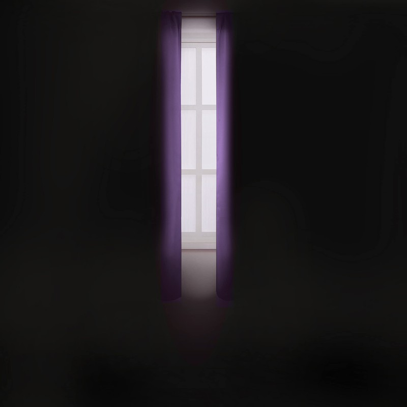 LEMOMO Purple Blackout Curtains/42 x 63 Inch/Set of 2 Panels