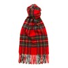 Glen Isla 100% Cashmere Scarf Tartan Royal Stewart Red -