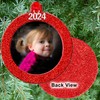 2024 Photo Ornaments for Christmas Tree, Sparkly Glitter Christmas Frame