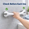 17-Inch No-Drill Bathroom Grab Bar with Footrest – Anti-Slip Shower