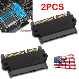 Unbranded 2pcs SFF-8482 SAS To SATA 22 Pin Angle 180 Degree Hard Disk Adapter NEW