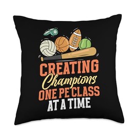 PE Outfit Physical Education Teacher Supplies PE Teacher Throw Pillow