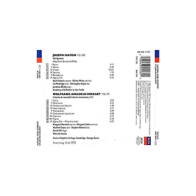 Haydn / Mozart - Heiligmesse / Litany