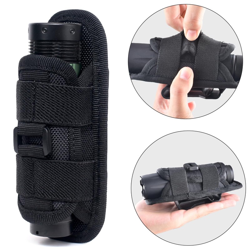 JEELAD Flashlight Accessory Bag Multifunctional Flashlight Bag Molle Accessory Pouch