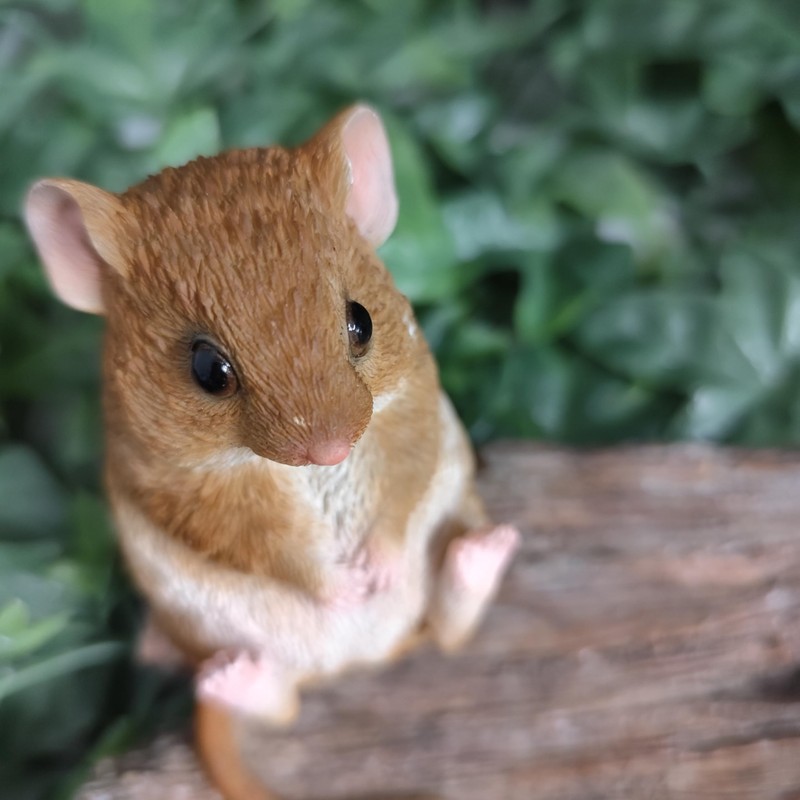 Vivid Arts - Harvest Mouse on Driftwood - Garden Decoration