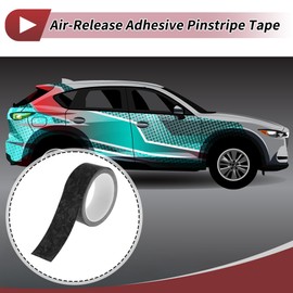 X AUTOHAUX Pinstripe Tape 40mmx8.5m Forging Pattern Car Stripes Pinstripe Decals for Car Motorcycle and Boat Racing Stripes DIY Stickers Matte Black 1 Pcs