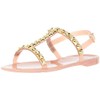 Stuart Weitzman Women's JELROSE Flat Sandal, Ballet Jelly, 5 Medium