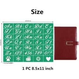 JAJADO - Plantilla de serigrafía de letras y números, plantillas reutilizables para visualización de seda, plantillas para manualidades del alfabeto, plantillas adhesivas de malla para pintar en