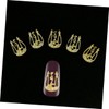 SAFIGLE 20pcs DIY Nail Art Ornaments Manicure Decor with Golden