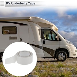 RATCHROLL 1 Roll Universal Underbelly Tape Waterproof 32.81ftx1.97" Flex Belly Tape with Permanent Sealing Adhesive for RV Mobile Home, Tear Repair Patch White