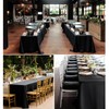 6 Pack Black Polyester Tablecloth 90 x 132 Inch Table