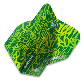 WINMAU Mega Standard Extra Thick Dart Flights - 10 sets per pack (30 dart flights in total) (Green)